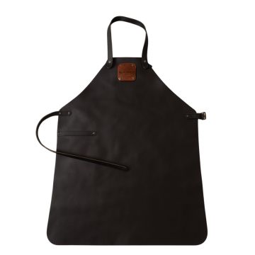 KLAUWE Klassiek Leren Schort – Donker Bruin